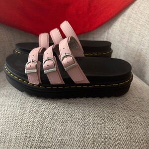 Dr. Martens Pink Triple Strap Sandals